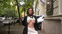 flashing her perfect boobs out in public